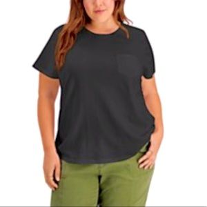 Classic Short Sleeve, Black T shirt with Pocket